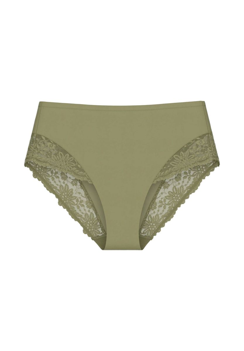 Slip mit hohem Bund und Spitzendetails