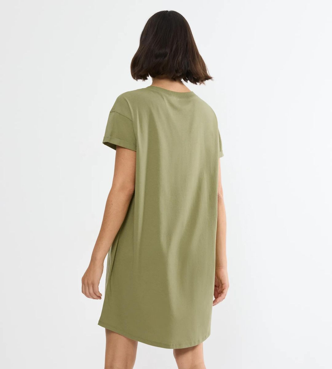 Baumwoll-Schlafshirt Nachthemd mit Palmen-Grafik