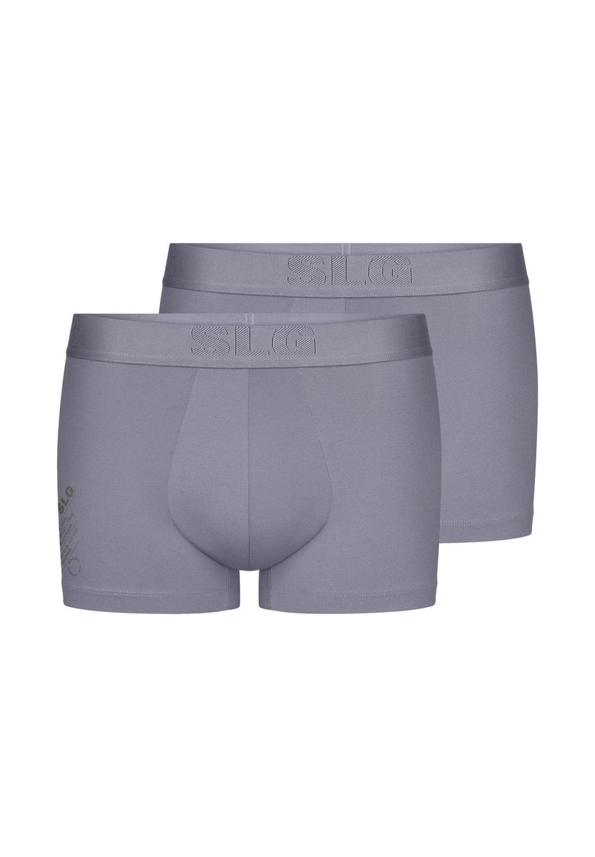 Herren graue Retro-Boxershorts im Doppelpack