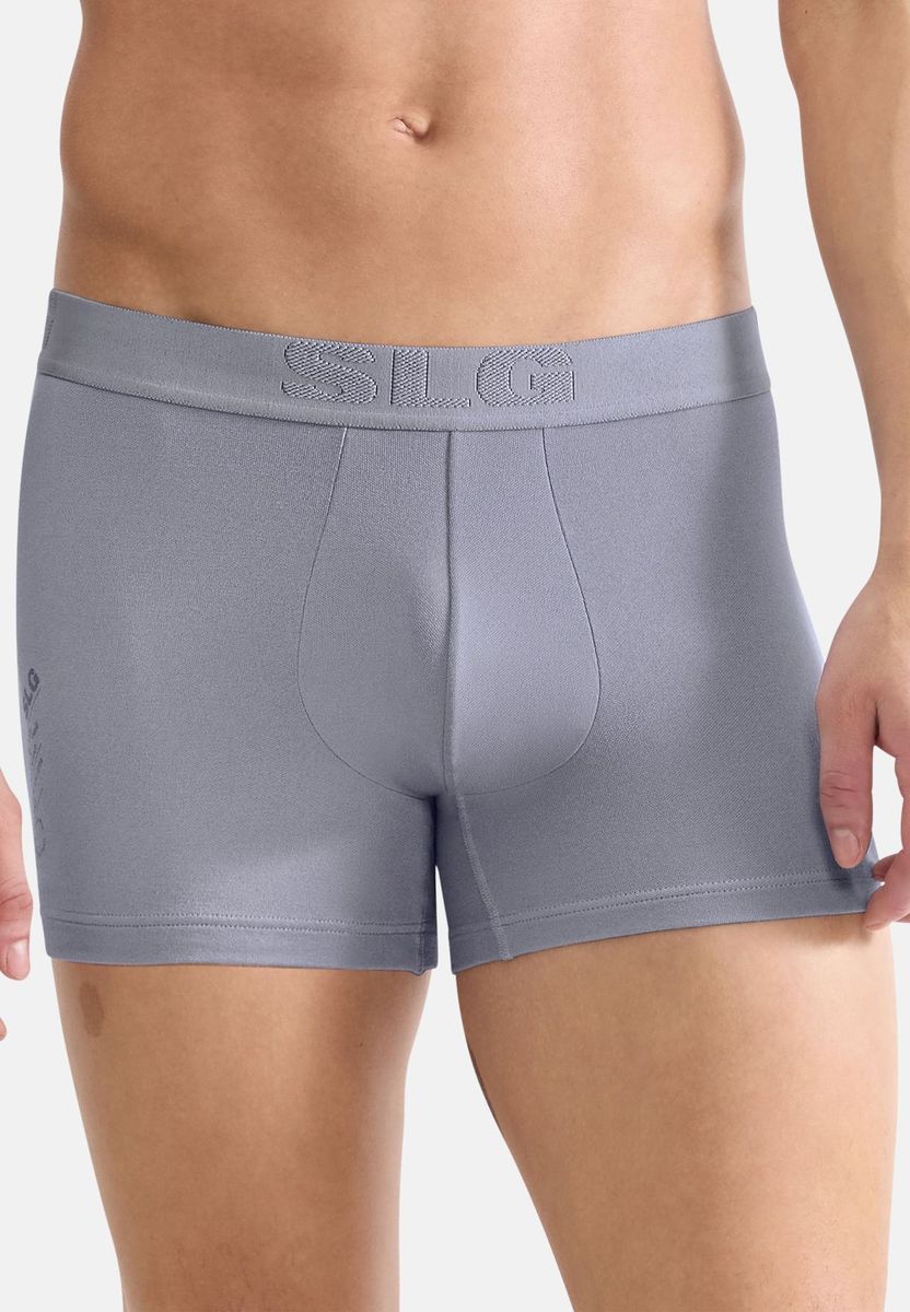 Herren graue Retro-Boxershorts im Doppelpack