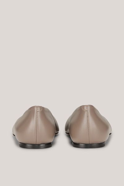 Unützer Ballerinas aus Nappaleder in hellem Beige Taupe