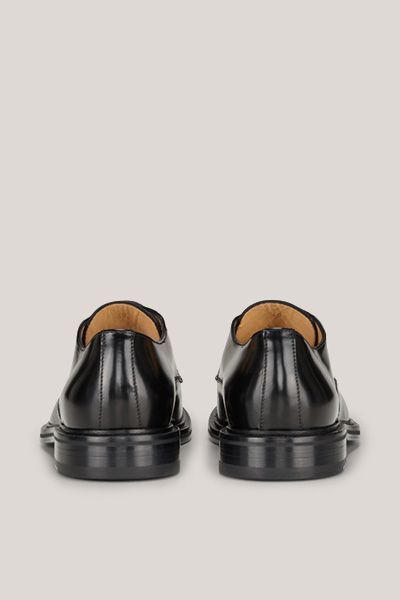 Unützer Oxford Schuhe aus schwarzem Nappaleder, klassischer Schnürstil