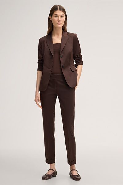 Unützer Gewebte Nappa Leder Ballerinas in Burgunder Mary Jane Stil