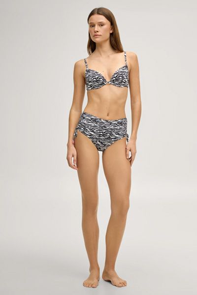 Wattiertes Bikini-Top mit Tiger-Print