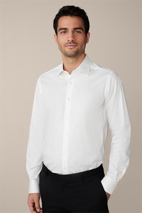 Elegantes Weißes Baumwoll-Twill-Hemd