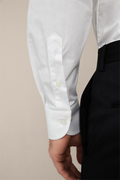 Elegantes Weißes Baumwoll-Twill-Hemd