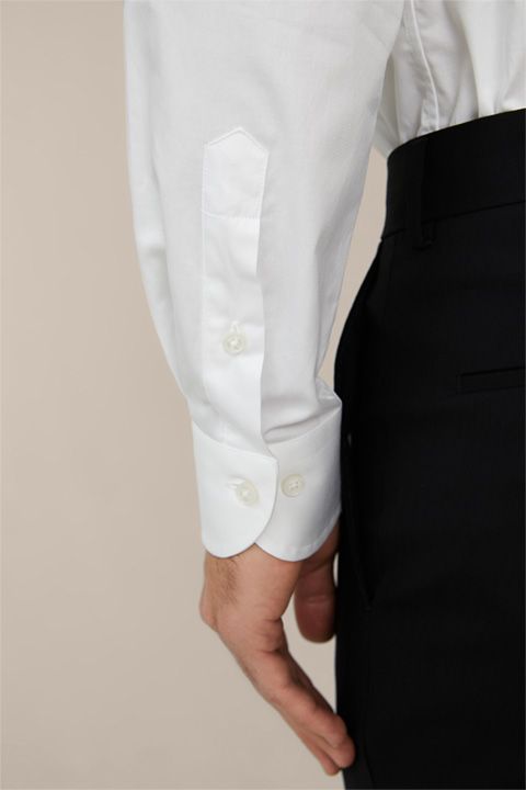 Windsor Trivo Weißes Baumwoll-Twill-Hemd Cutaway-Kragen Modern Fit