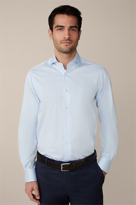 Windsor Trivo Baumwollhemd in Hellblau Twill-Qualität