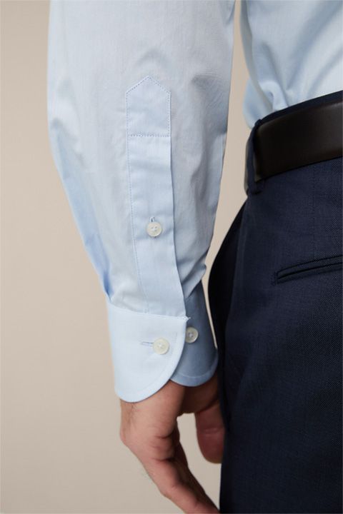Windsor Trivo Baumwollhemd in Hellblau Twill-Qualität
