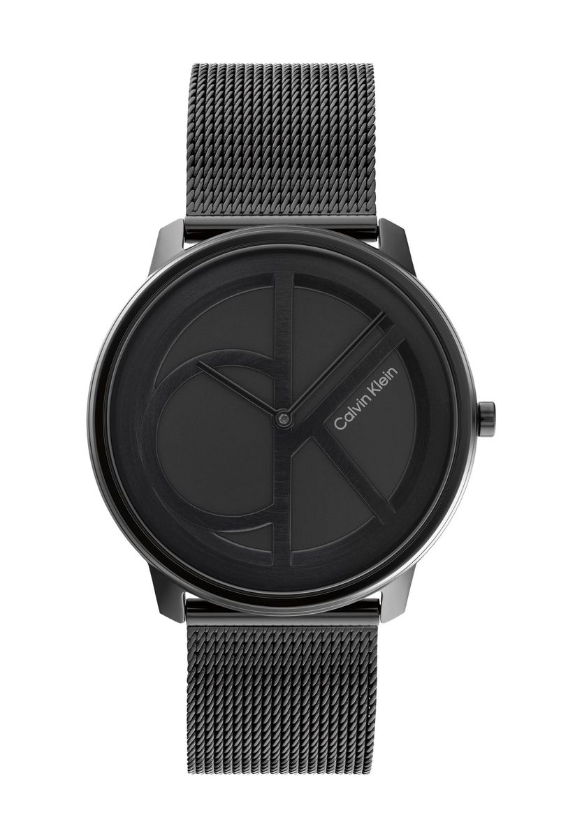 Minimalistische All-Black Mesh Uhr