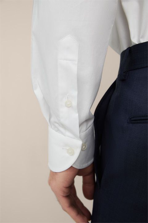 Windsor Riccio Weißes Baumwollhemd mit Haifischkragen, Regular Fit