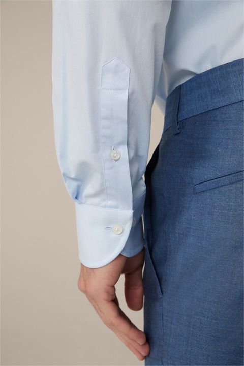 Windsor Riccio hellblaues Baumwollhemd Haifischkragen Regular Fit