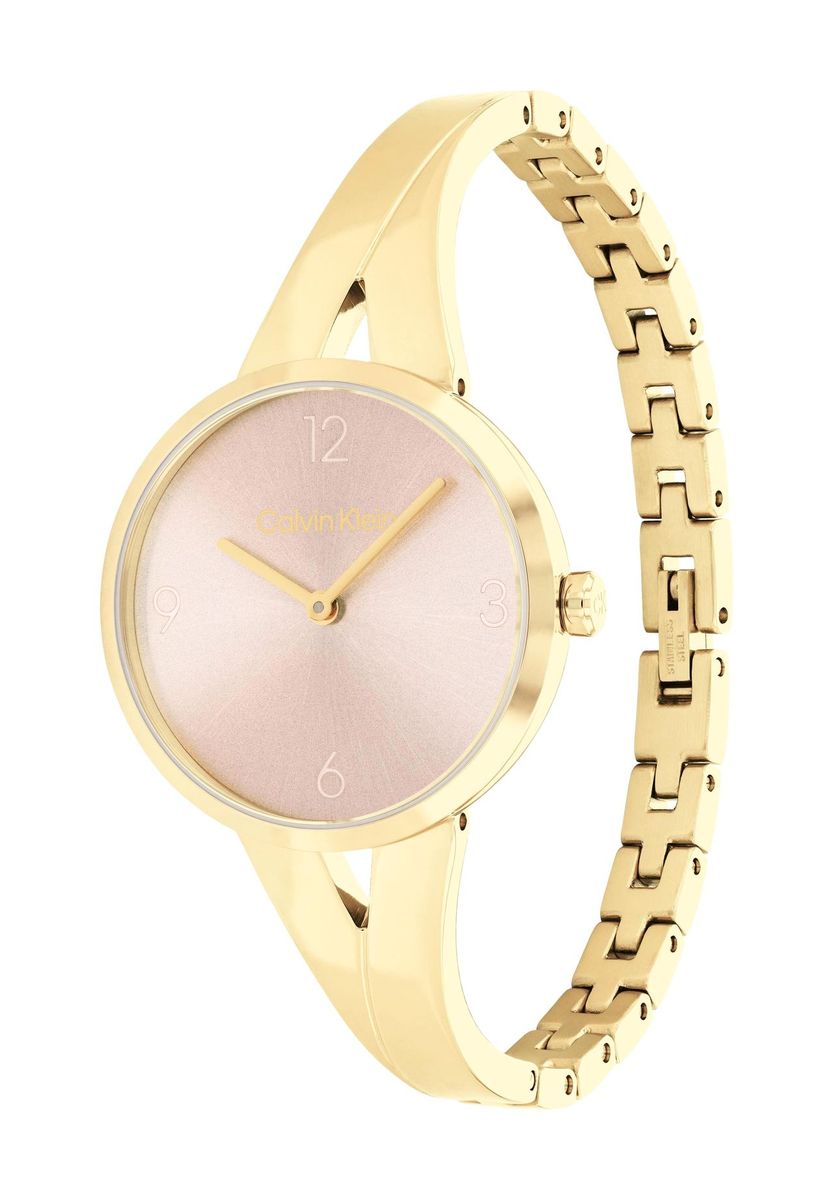 Elegante Roségoldene Armbanduhr mit Armreif