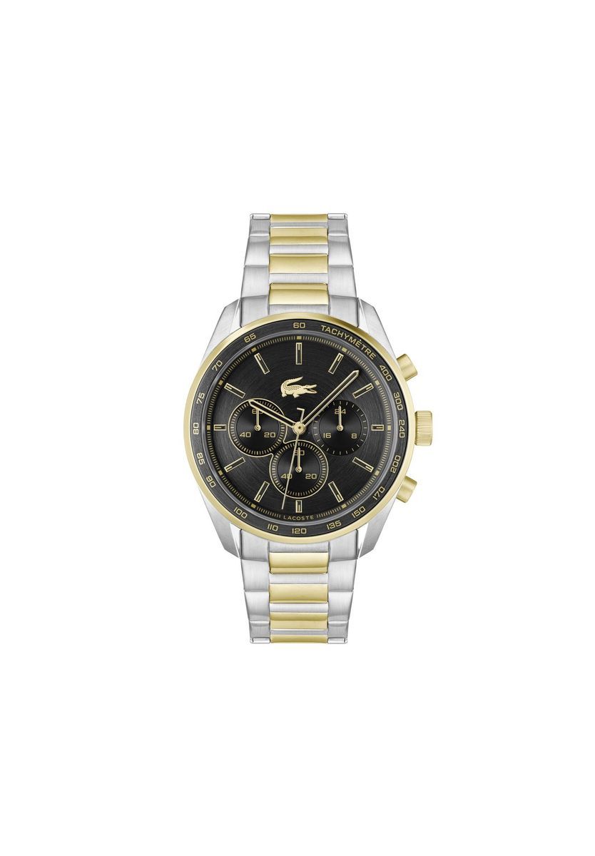 Zweifarbige Edelstahl Chronograph Uhr