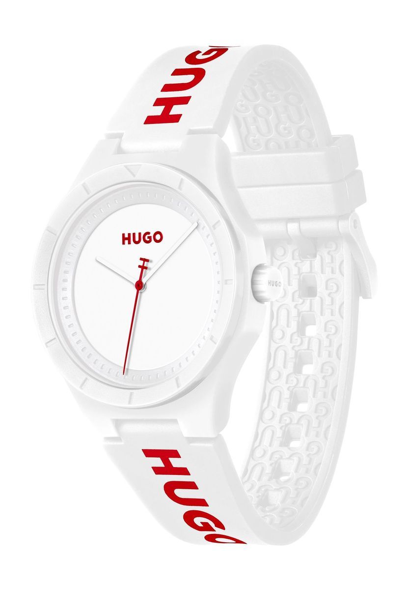 Minimalistische weiße Unisex-Silikonuhr