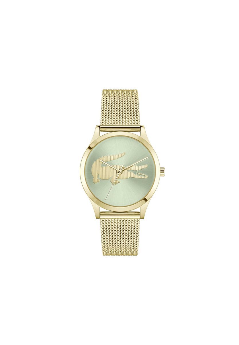 Elegante Goldfarbene Mesh Armbanduhr