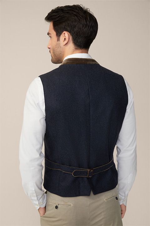 Windsor Trachten Au Dunkelblaue Wollweste Traditioneller Stil