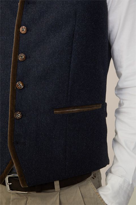 Windsor Trachten Au Dunkelblaue Wollweste Traditioneller Stil