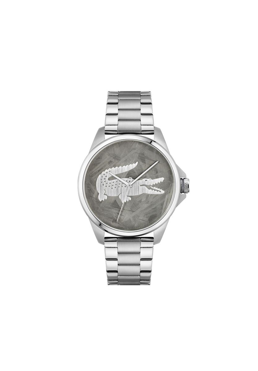 Minimalistische silberfarbene Edelstahluhr