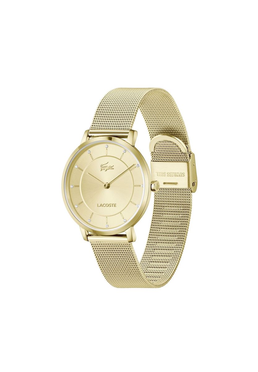 Elegante goldene Mesh-Armbanduhr