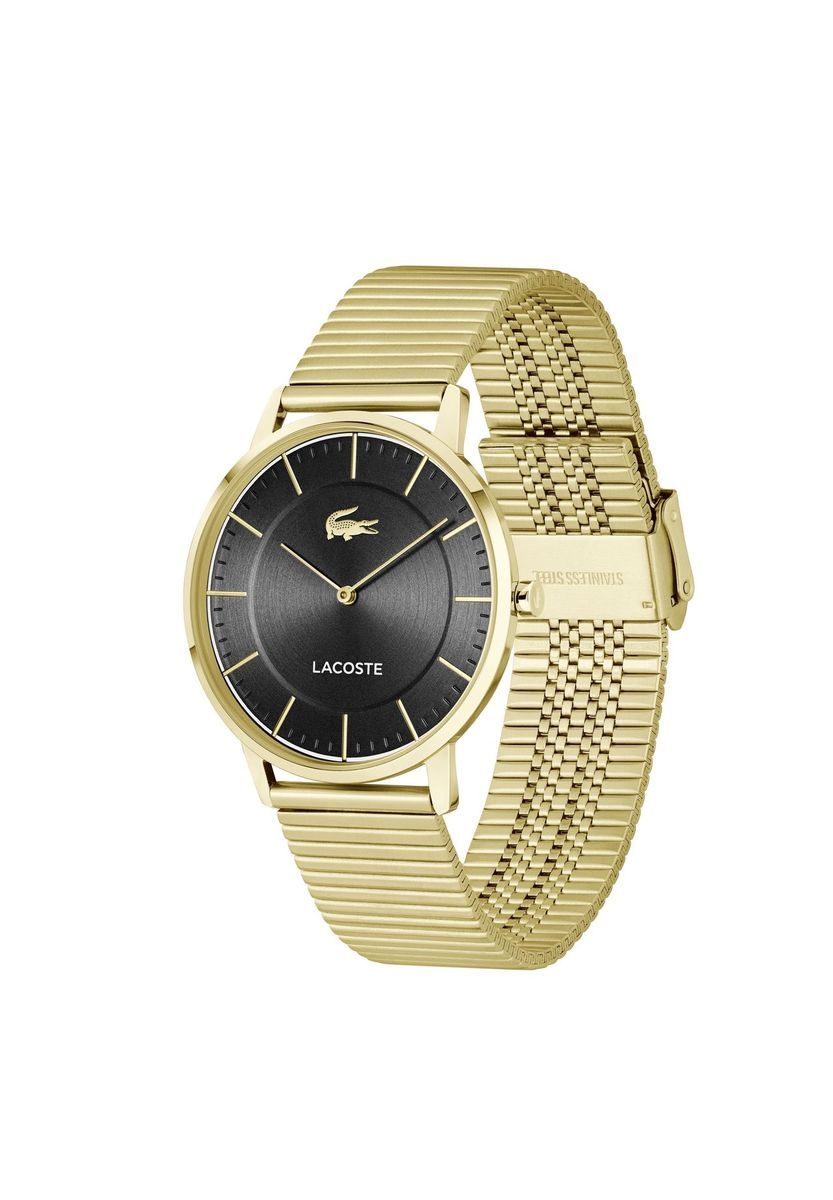 Minimalistische goldfarbene Edelstahluhr