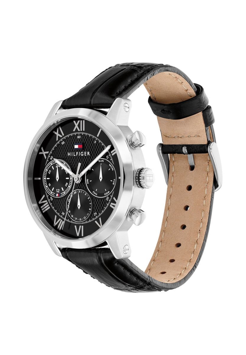 Herren Multifunktions Chronograph Uhr mit Lederarmband