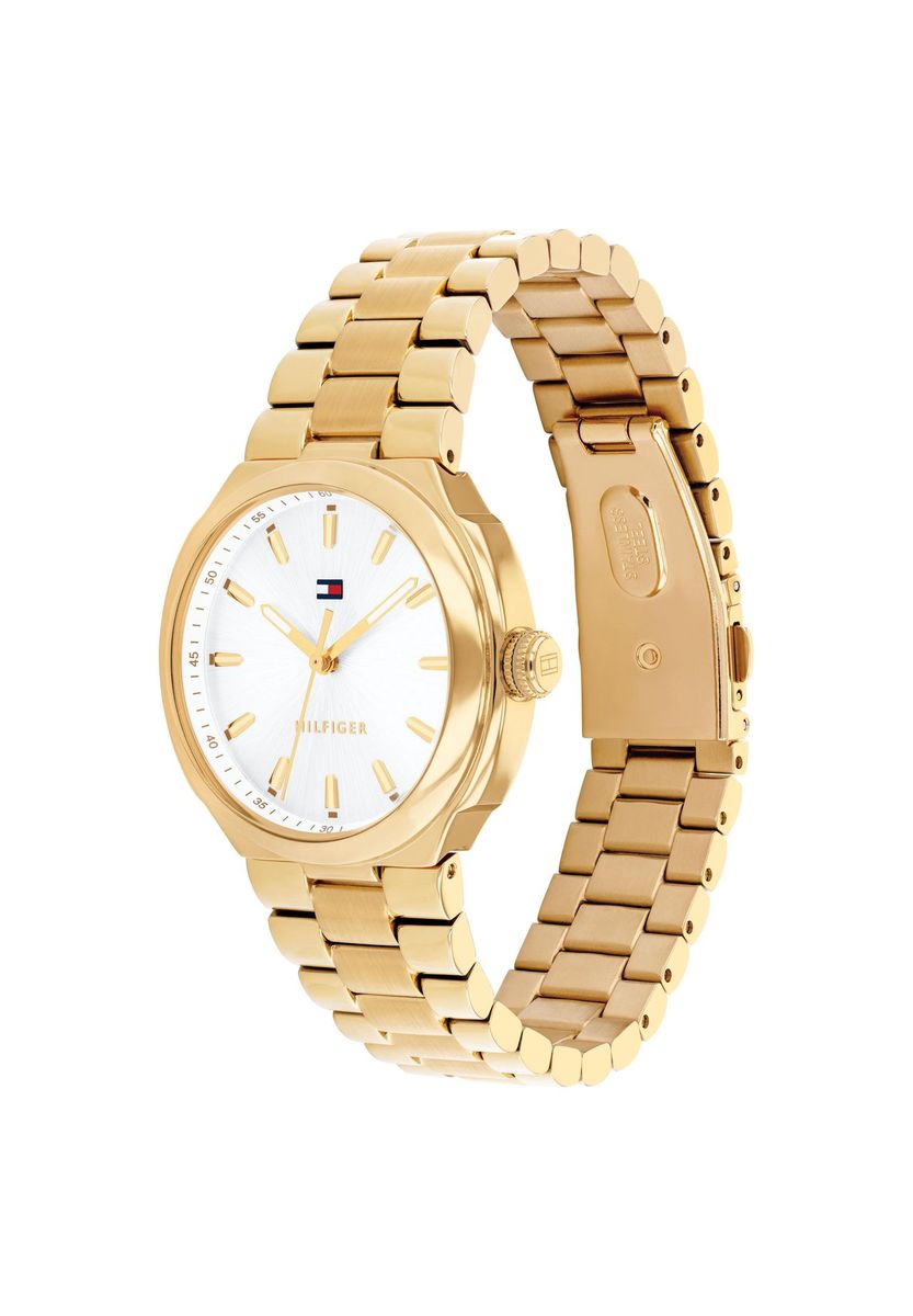 Goldfarbene Edelstahluhr mit Armband