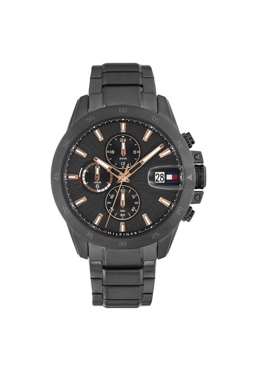 Herren-Chronographenuhr mit Edelstahlarmband