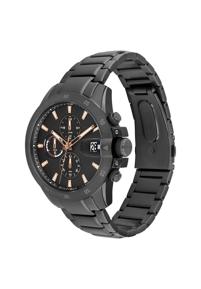 Herren-Chronographenuhr mit Edelstahlarmband