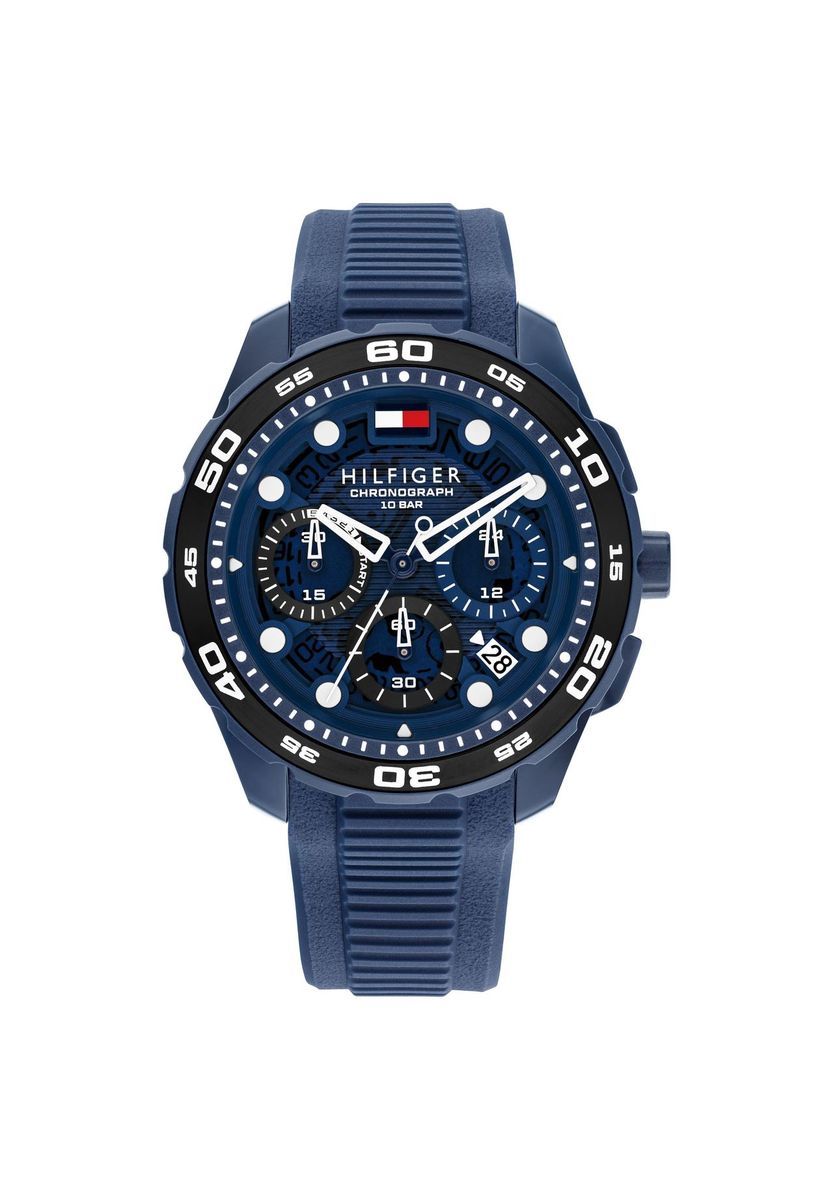 Herren Blauer Chronograph Uhr