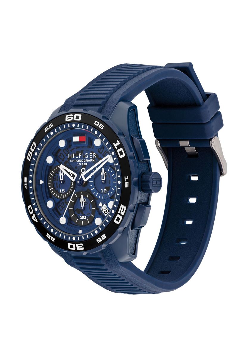 Herren Blauer Chronograph Uhr