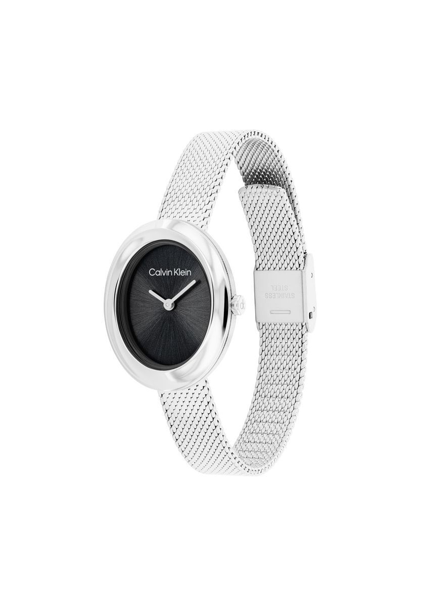 Minimalistische Armbanduhr mit Mesh-Armband