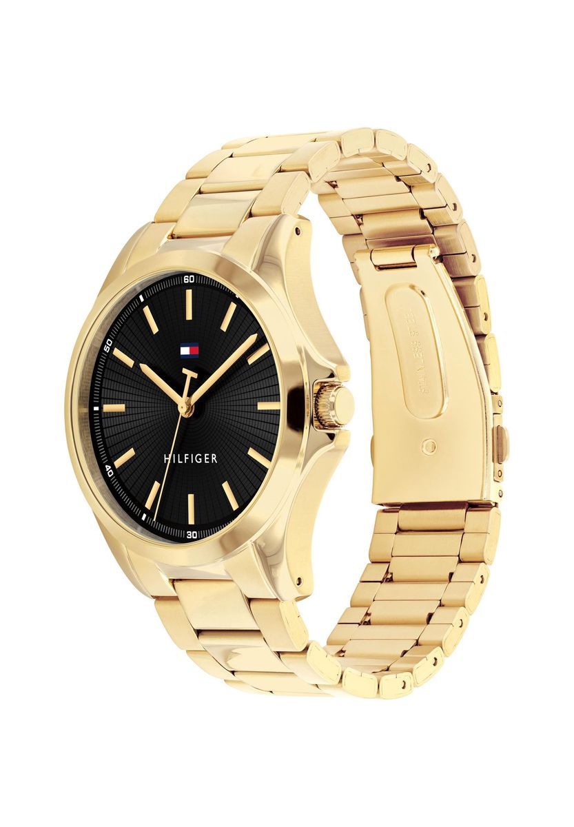 Elegante goldfarbene Edelstahluhr