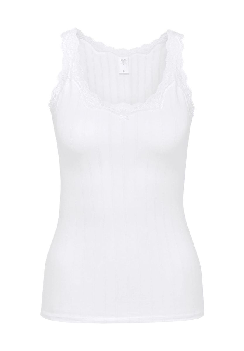 Baumwoll Tank Top mit Spitze