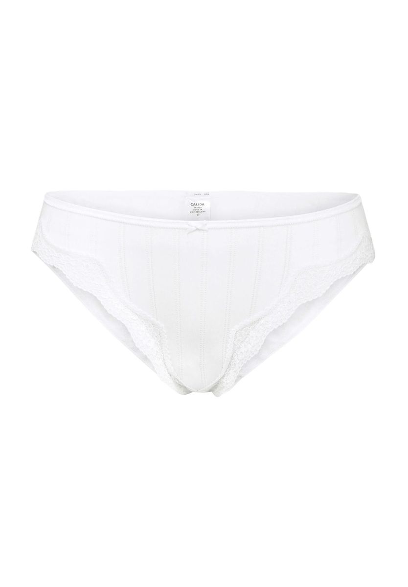 Eleganter Baumwollslip mit Spitzenbesatz