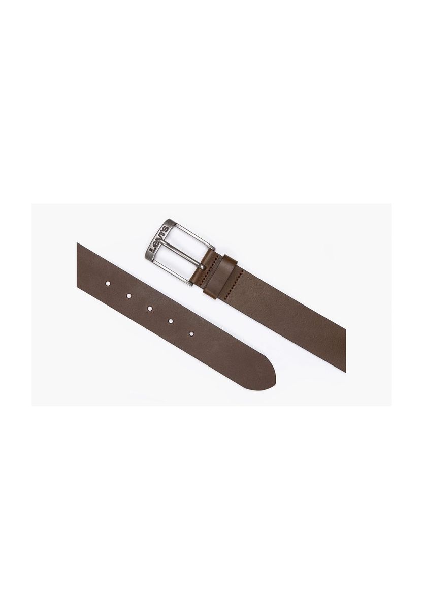 Klassischer Ledergürtel mit Logo-Schnalle