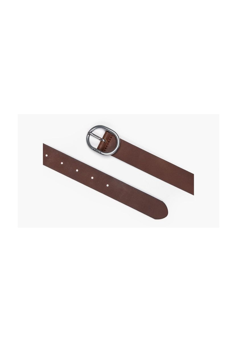 Damen brauner Ledergürtel mit Schnalle