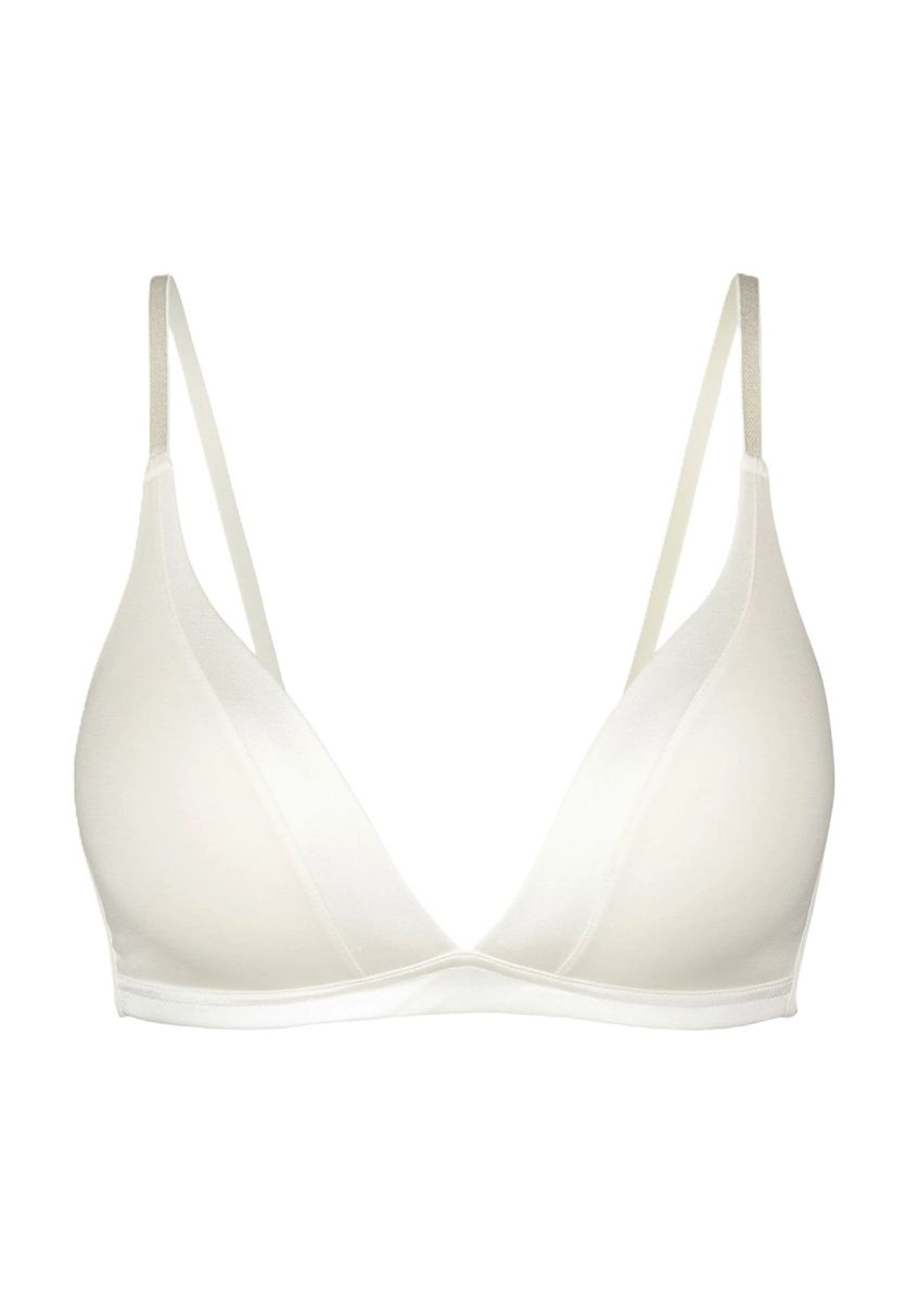 Bügelloser Triangel-BH mit Satinbesatz