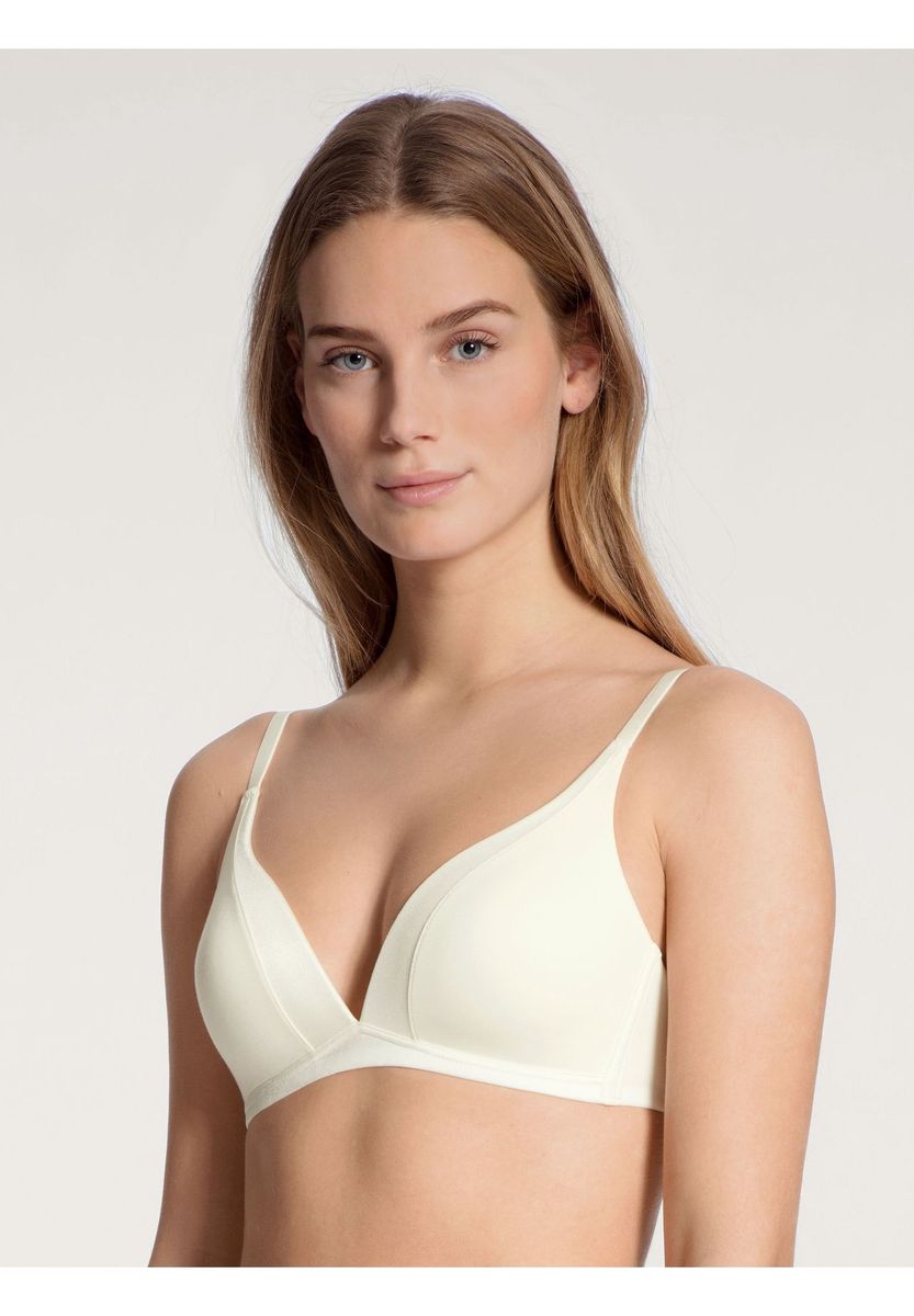 Bügelloser Triangel-BH mit Satinbesatz