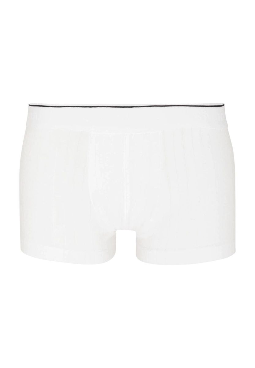 Herren Weiße Boxershorts mit Streifenstruktur