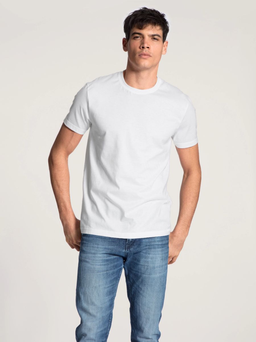 Klassisches Baumwoll-T-Shirt mit Rundhalsausschnitt