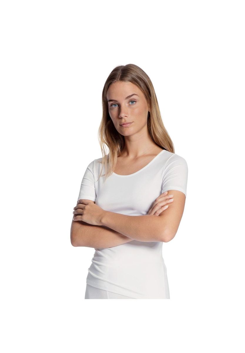 Klassisches Baumwoll-T-Shirt mit Rundhalsausschnitt