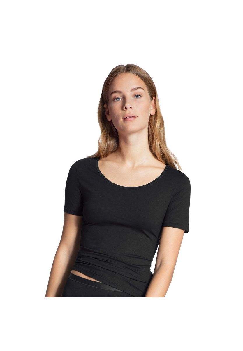 Klassisches Baumwoll T-Shirt mit Rundhalsausschnitt