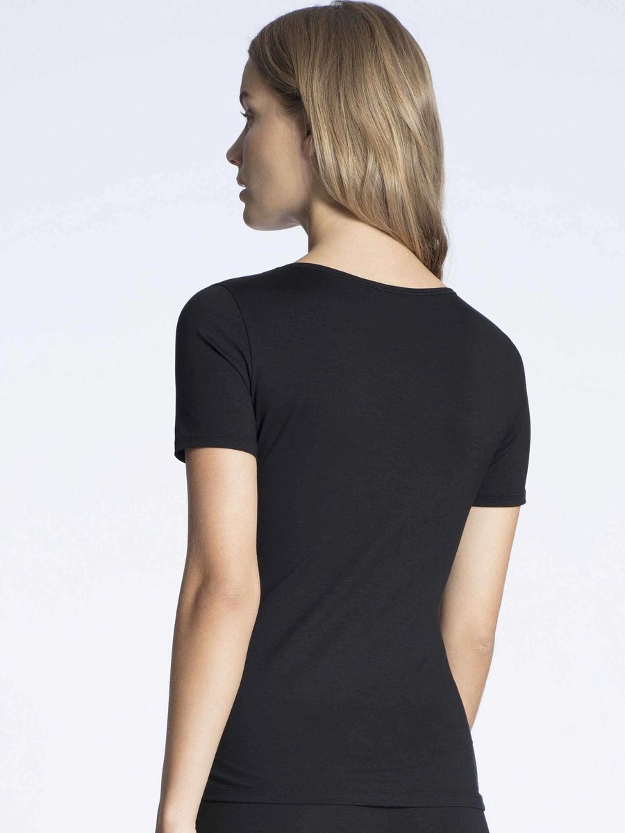 Klassisches Baumwoll T-Shirt mit Rundhalsausschnitt