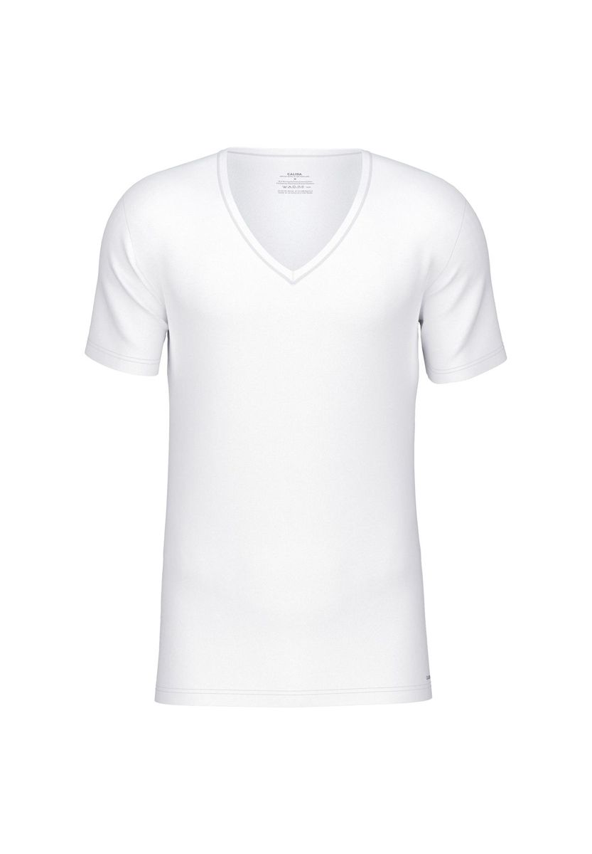 Klassisches V-Ausschnitt Baumwoll-T-Shirt