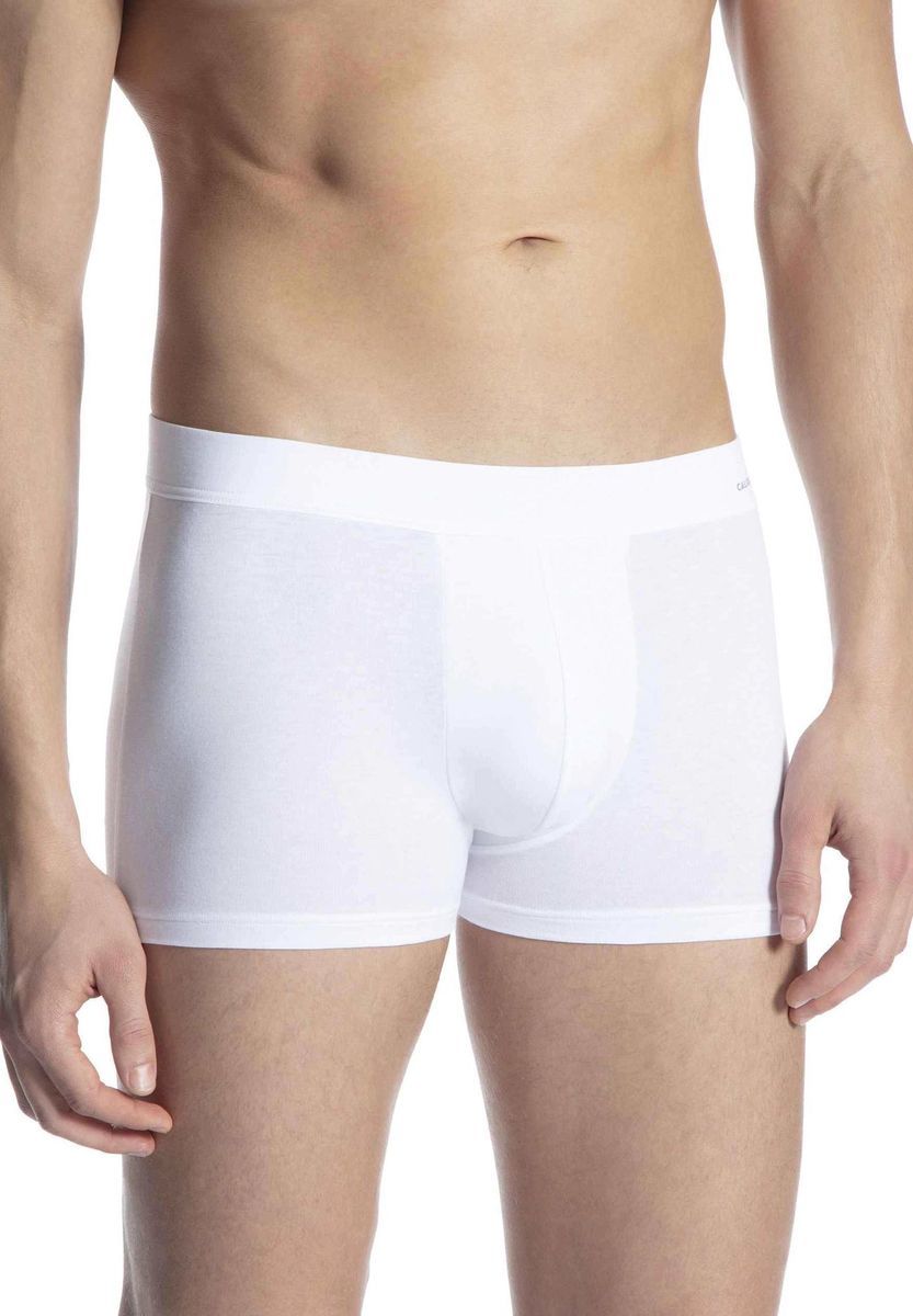 Klassische weiße Baumwoll-Boxershorts
