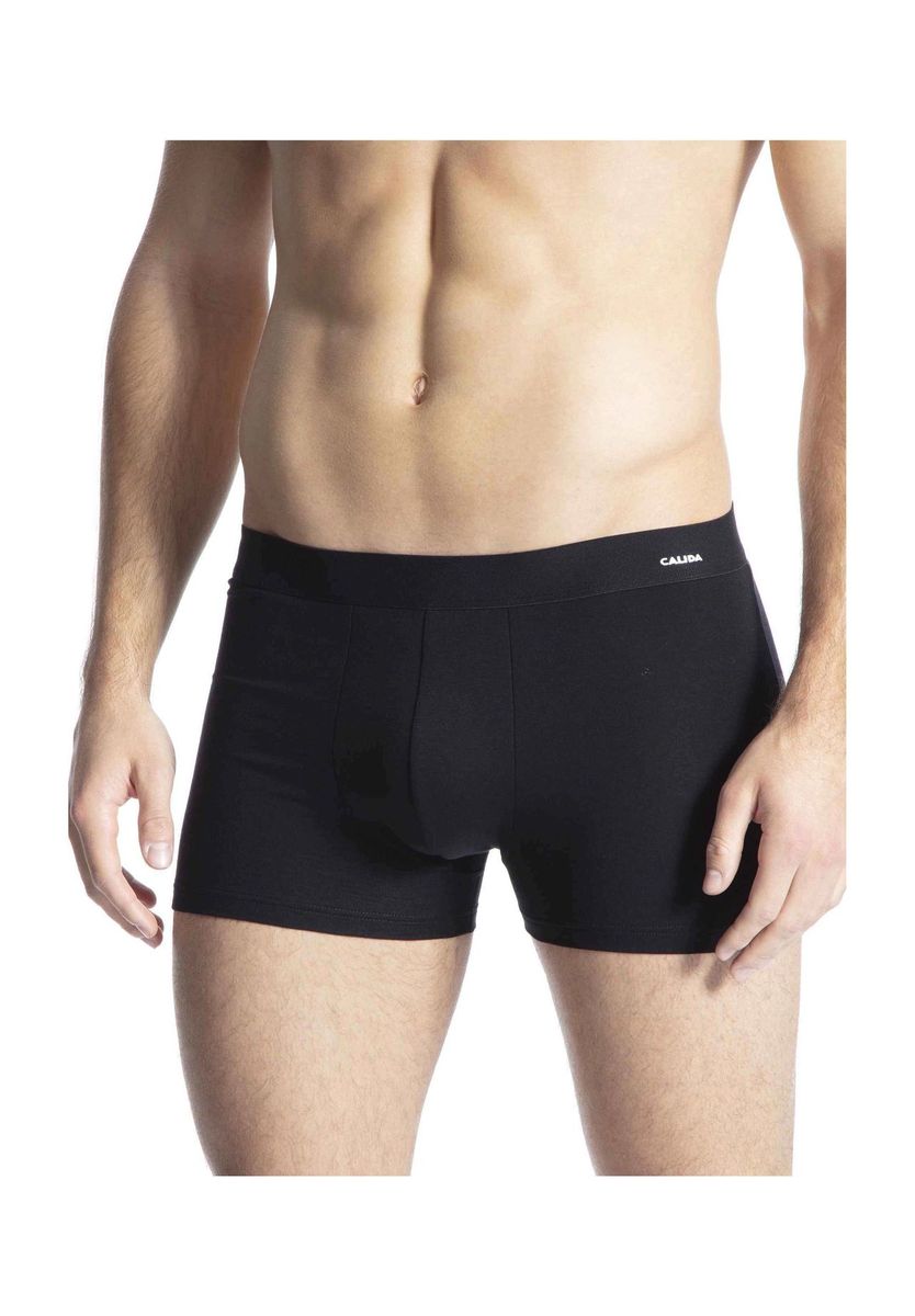 Klassische schwarze Boxershorts aus Baumwollmischung