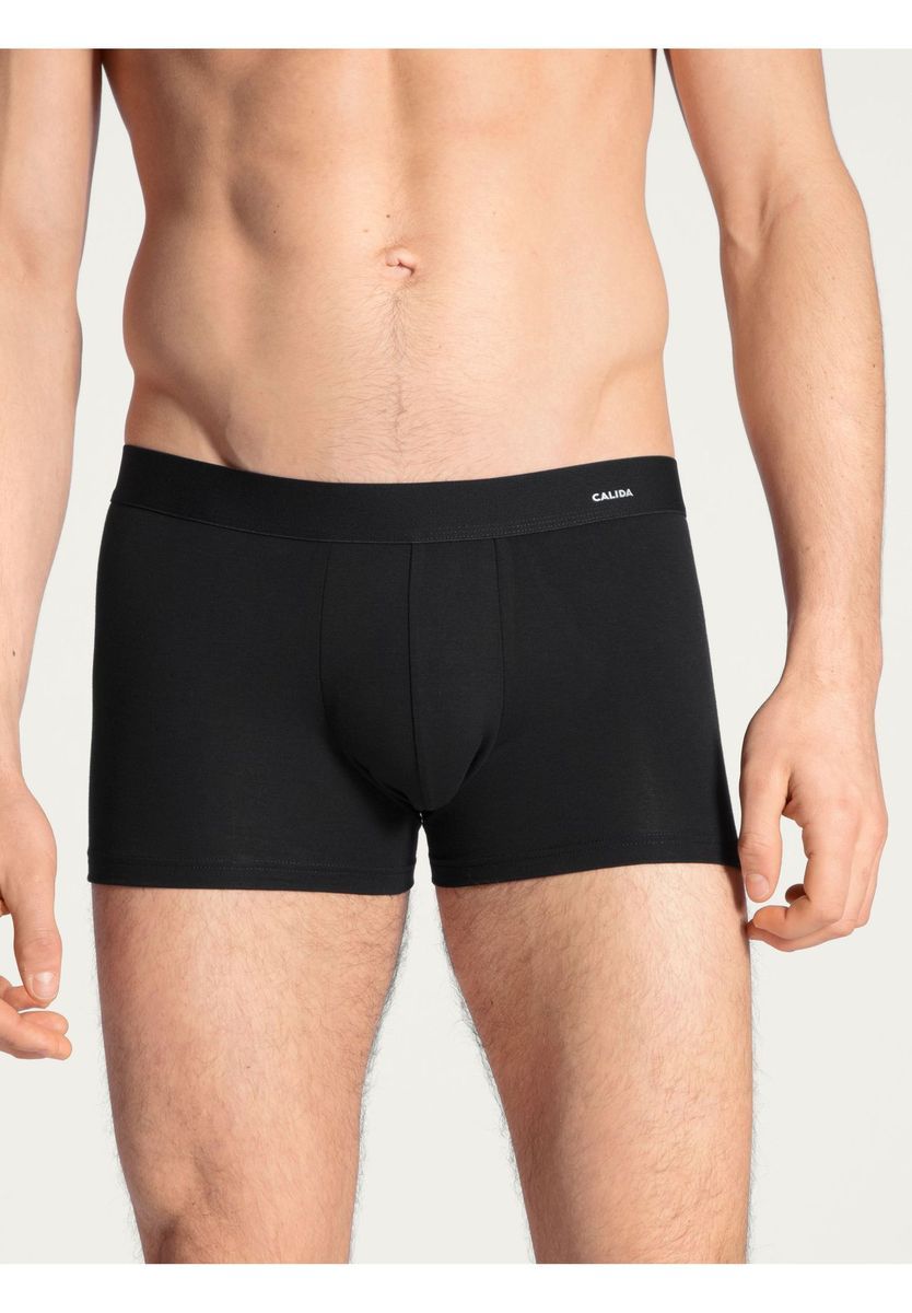 Klassische schwarze Boxershorts aus Baumwollmischung
