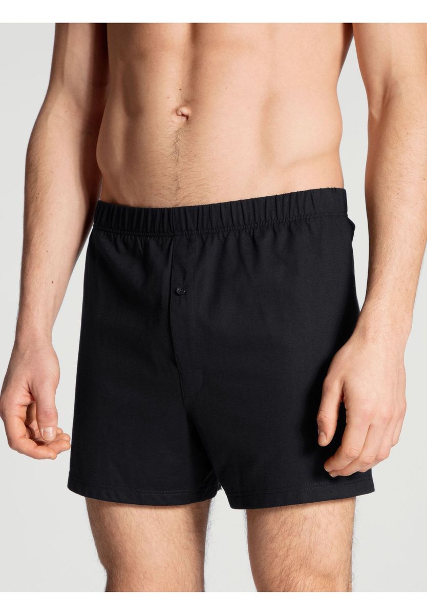 Klassische schwarze Baumwoll-Boxershorts