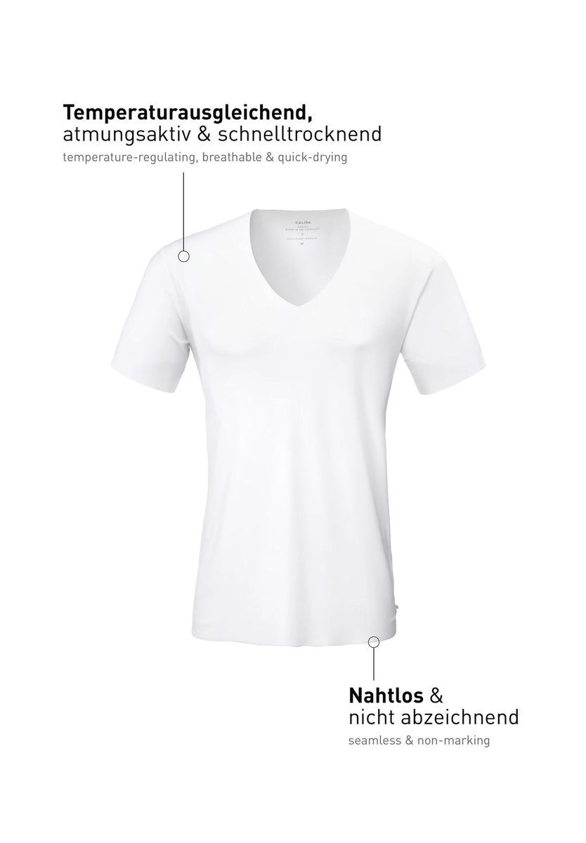 Essentielles V-Ausschnitt Kurzarm-Unterhemd